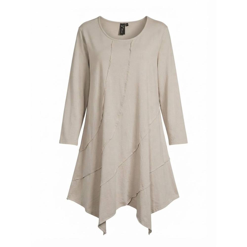 Focus Casual Life Womens L Top Boho Nuetral Organic Cotton Minimal Stretch